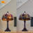 11.8"2-light Tulip Tiffany Table Lamp