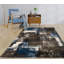 Tapis abstrait bleu / brun Noemy-69524739