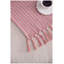 Ensemble de 2 jetés décoratifs en coton rose avec pampilles (50 po x 60 po)