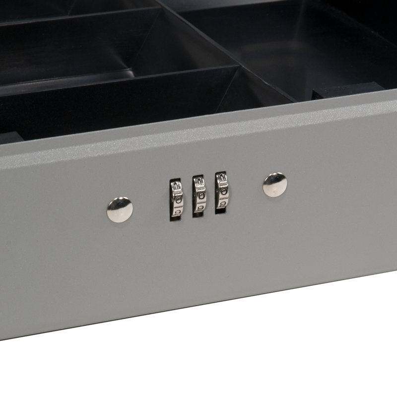12" CASHBOX W COMBINATION LOCK GREY
