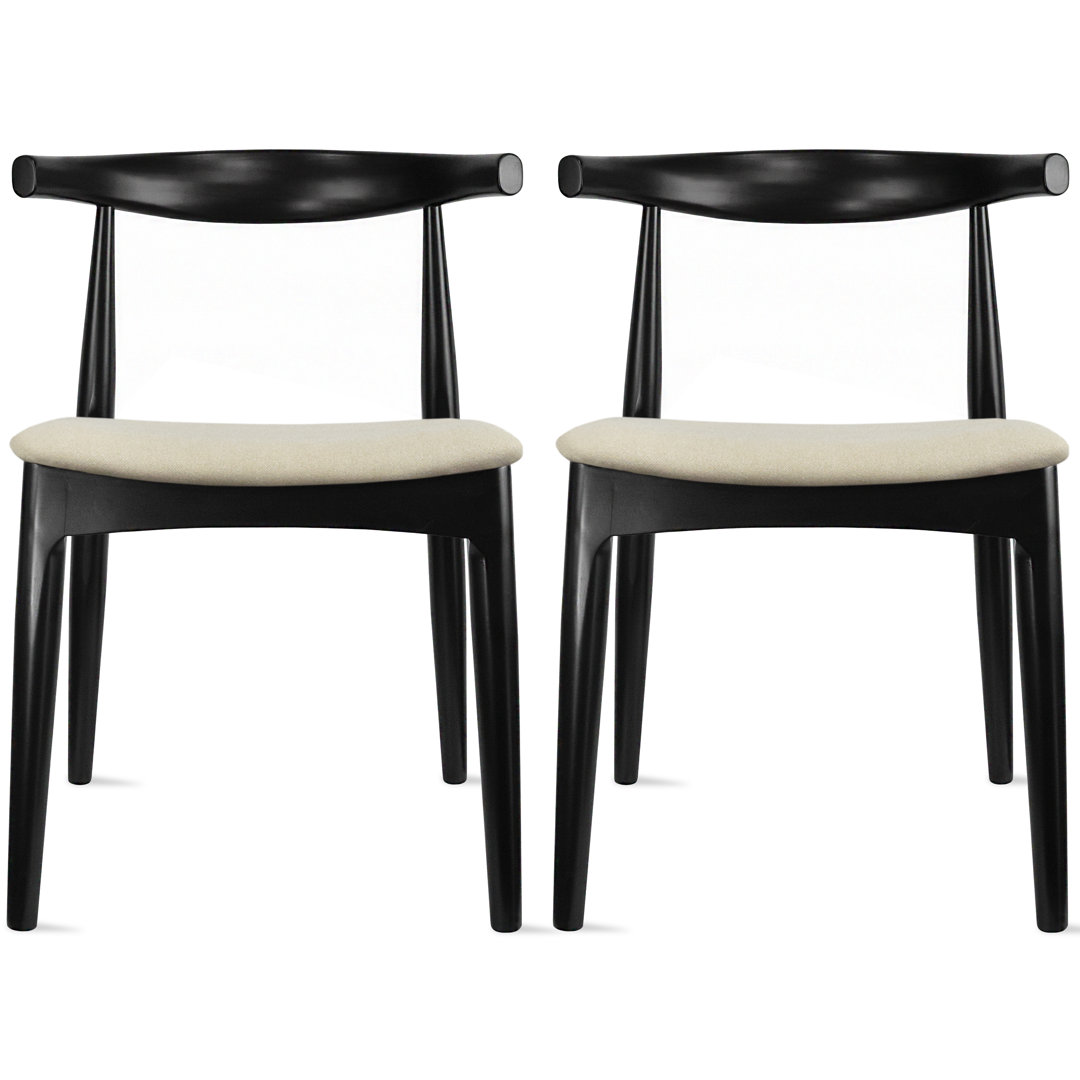 Clouser Faunsdale Fabric Slat Back Side Chair Upholstery Fabric Cushion Dining Chair For Kitchen Home (Set of 2) George Oliver Upholstery