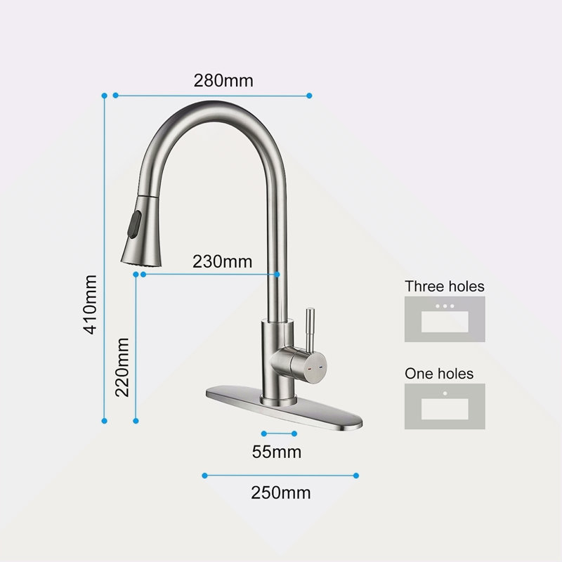 Robinet de cuisine avec douchette extractible