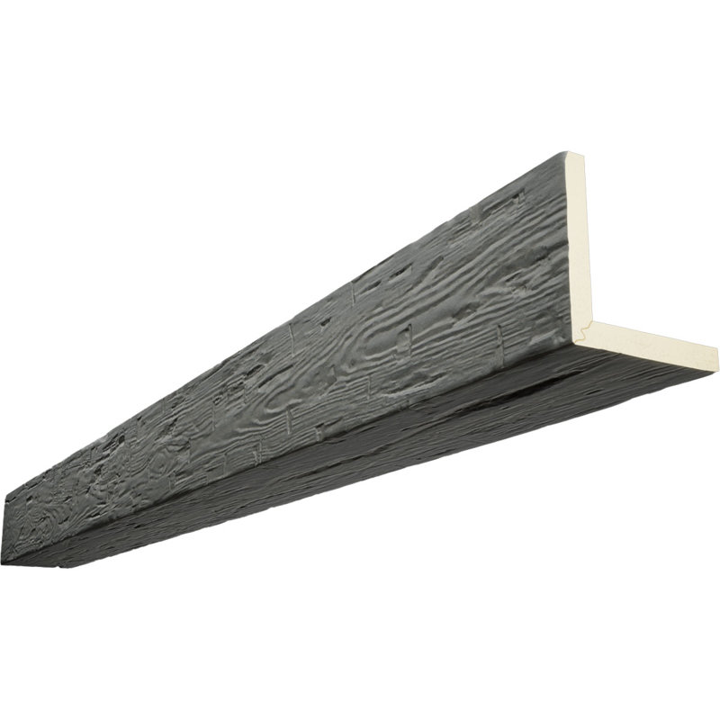 Hand Hewn Timberthane Faux Wood L-Beam in Slate Finish