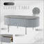 Table basse à finition brillante et chromée yukino avec rangement spacieux et design durable pour les salons modernes