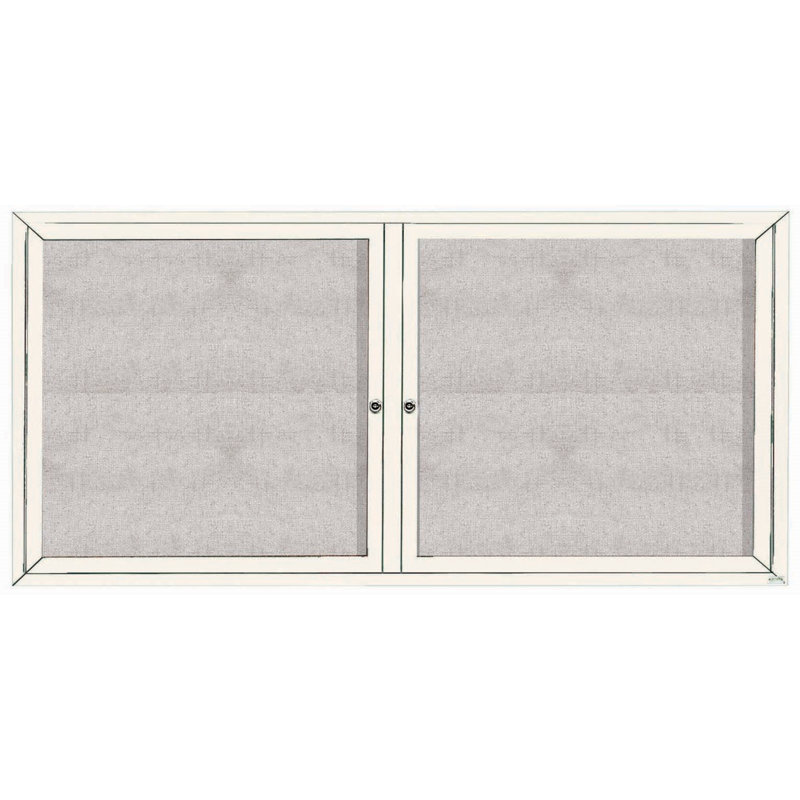 Tableau d'affichage mural extérieur pour l'extérieur, Blanc, Deux, H 36 po x l 72 po