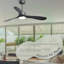 Ventilateur de plafond moderne 52 po avec 3 pales, lumière DEL, moteur à courant continu réversible et contrôle Wi-Fi intelligent-899441575