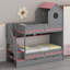 Kids’ Loft Bed Featuring House-Shaped Enclosure, Drawer, Staircase Access, And Integrated LED-847817376