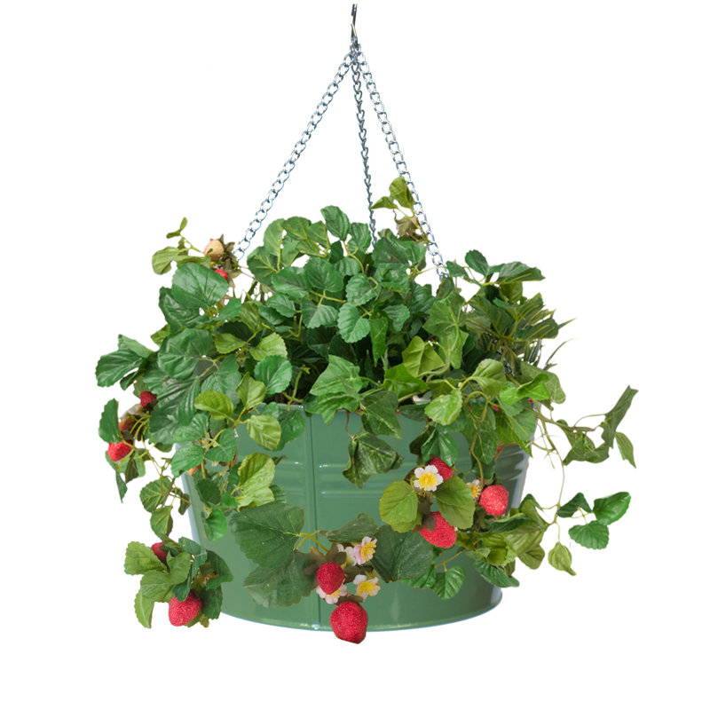 Pot à fleurs suspendu en métal Christiann, Sauge, 1