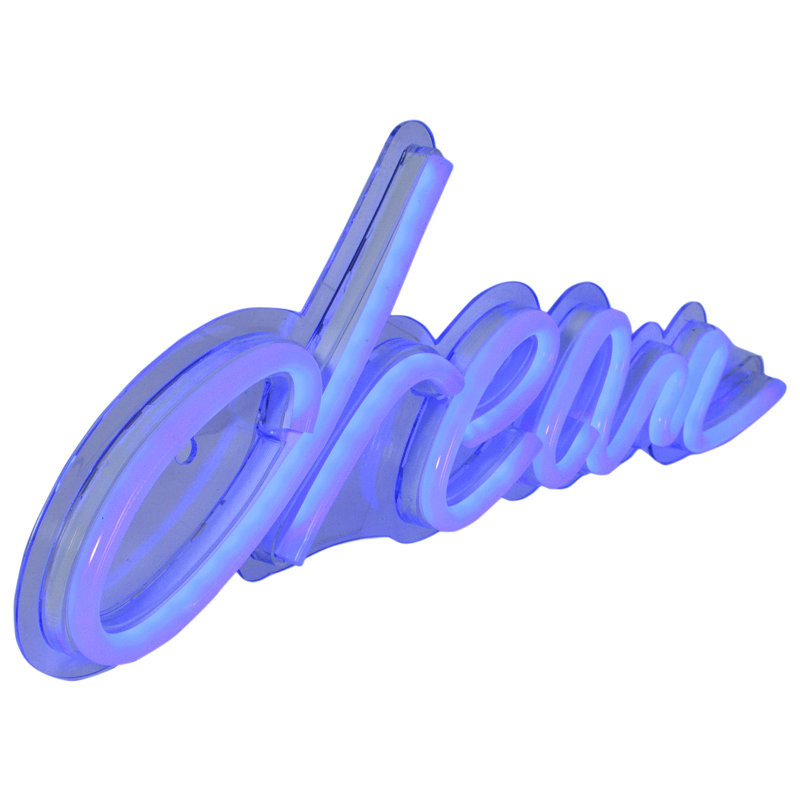 17" Bright Blue Neon Style Dream LED Lighted Wall Sign
