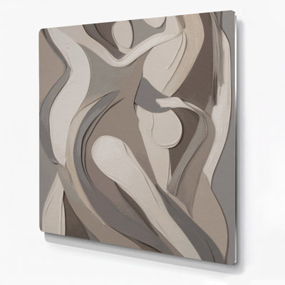 Abstrait art mural gris figuratif 26