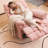 Beech solid wood Chenille chair-1332140012