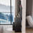 Full Body Mirror Cabinet   Round Mirror LED Vanity Table   Cushioned Stool, 17" Diameter LED Mirror, Touch Control, 3-Color, Brightness Adjustable, Large Desktop, Multi-Layer High Capacity Storage-1794809368