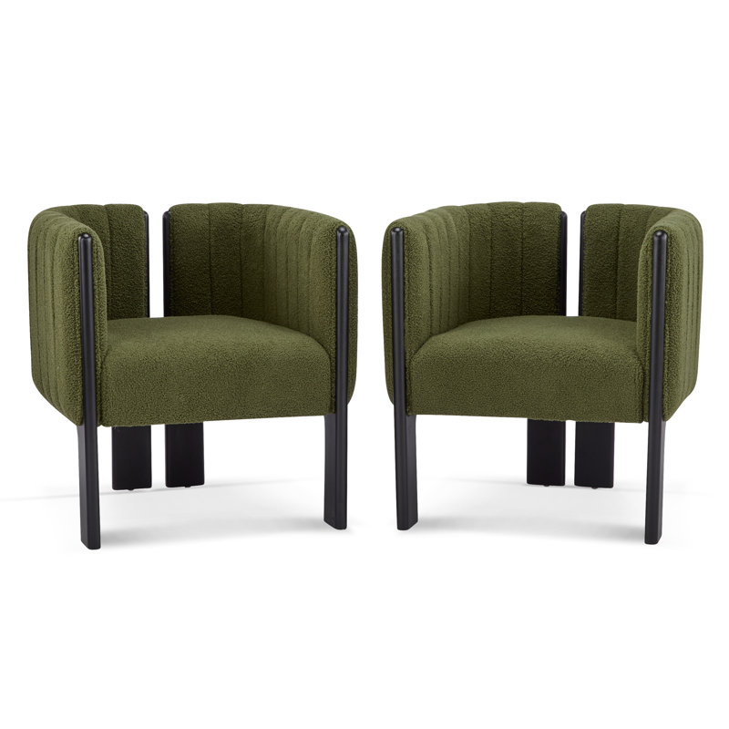 Chaises d'appoint rembourrées Gruver, Beige / Naturel
