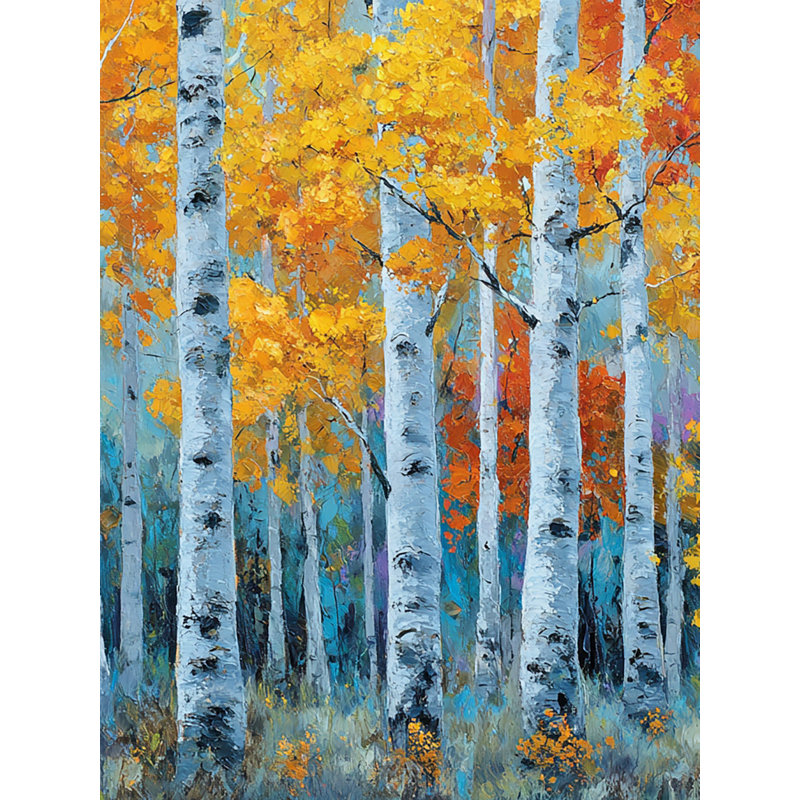 Art mural sur toile Aspen Grove in Autumn