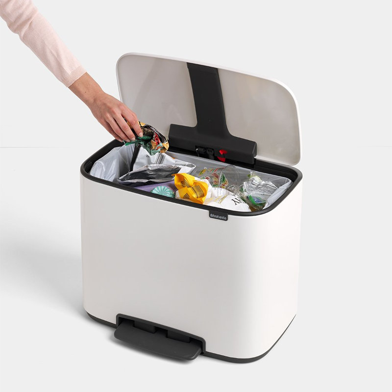 Bo Pedal Bin, 36 litres, White