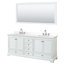 Ensemble de meuble-lavabo double autoportant 80 po avec plateau en quartz Deborah-98208026-98208029-98208033