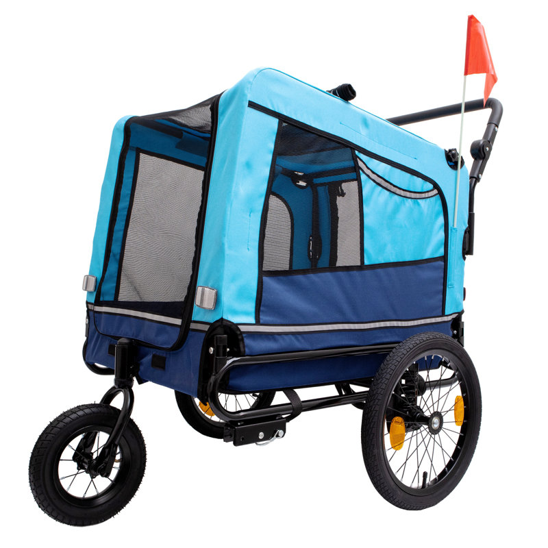 Remorque porte-vélo pliable pour l'extérieur, Bleu