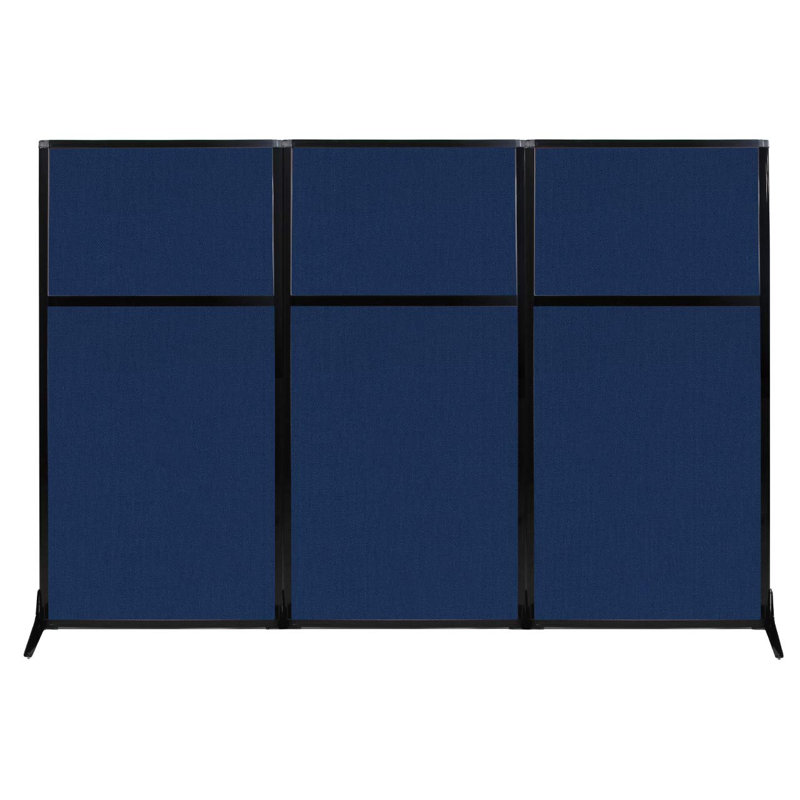 Cloison de poste de travail, Bleu marine, 99"