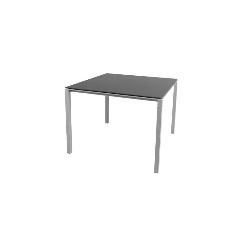 Outdoor Dining Table, Light Gray, Nero Black