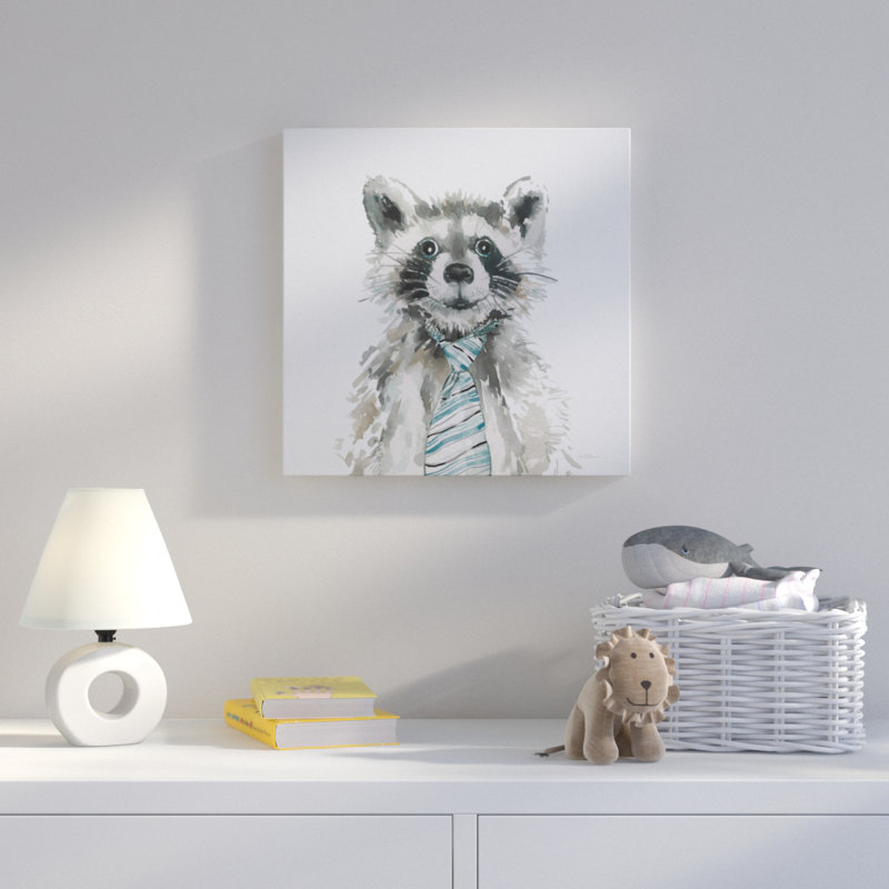 «Cute Critter Raccoon», art sur toile, H 16 po x l 16 po x P 1,5 po, Toile tendue