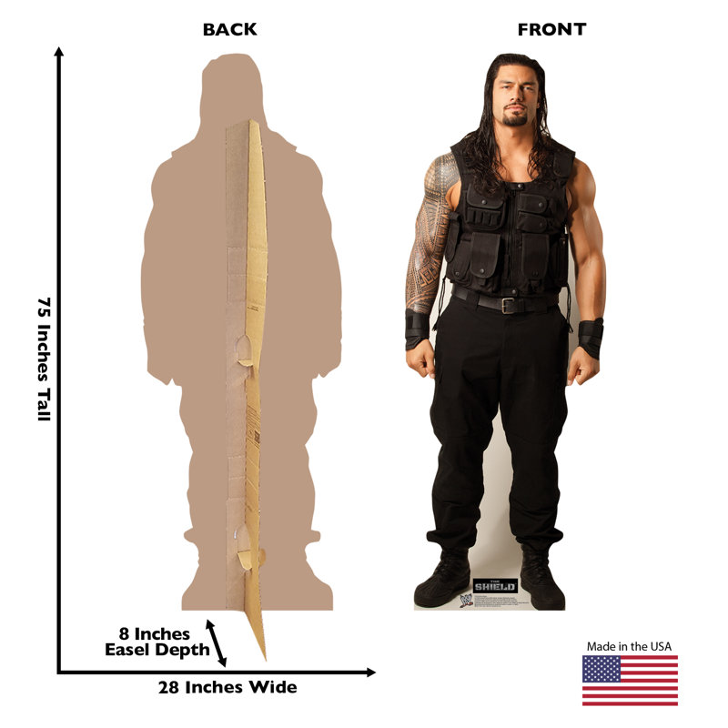 Life-Size Roman Reigns WWE Cardboard Standup 75" x 28"