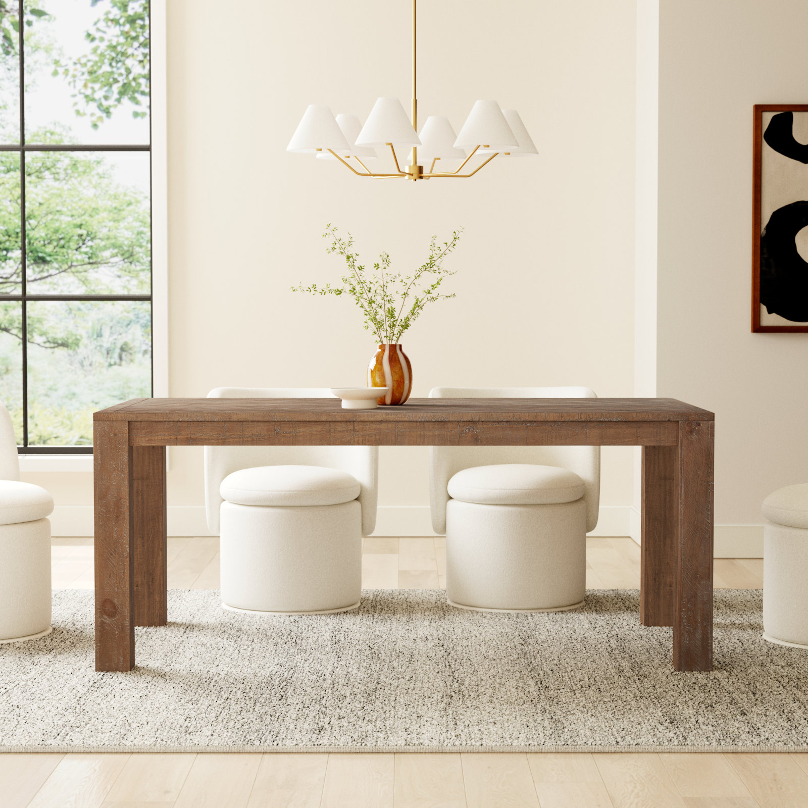 Shae 74" Pine Dining Table