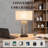 Tomisin USB Table Lamp with Linen Lampshade-1112222324-1137564180