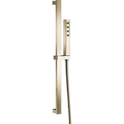 H2Okinetic Hand Shower with Slide Bar,Single Spray Handheld Shower Head, Slide Bar Hand Shower