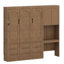 Lit escamotable avec armoire latérale réversible, éclairage DEL, tiroirs et tablettes de rangement multifonctionnelles Murphy-908055125