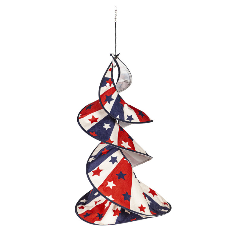 Nahit Patriotic Welcome Lit Burlap Twister