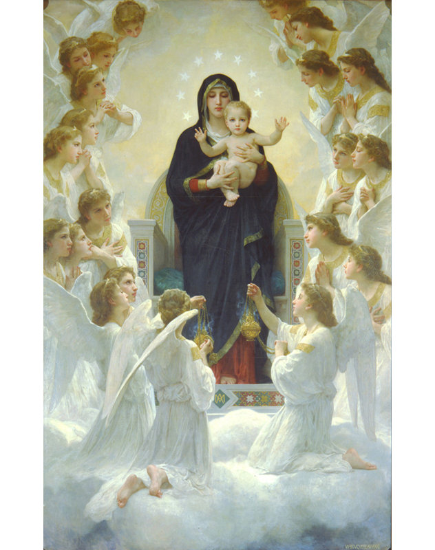 La Vierge aux anges, H 48 po x l 30 po