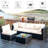 Rattan Sectional Seating Group with Cushions-232317166