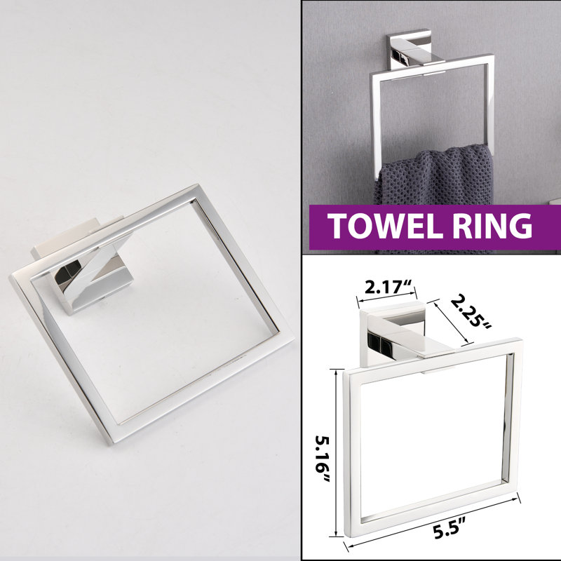 Ensemble de quincaillerie de salle de bain 5 pièces, Chrome