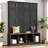 75"H Hall Tree with Open Storage,3-in-1 Hall Tree with Bench-743941079