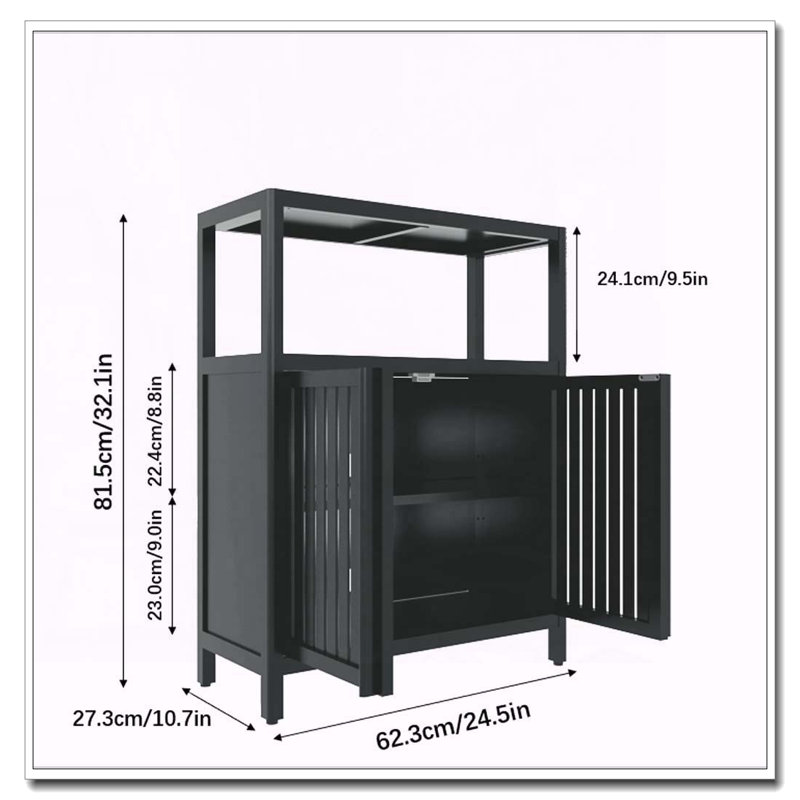 Armoire de rangement grande capacité en bambou