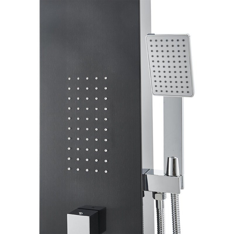 Marchelle Shower Tower Panel, Black