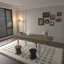 Table de cuisine moderne extensible, avec une finition grattée et une table de conception simple pour les grandes salles à manger, style de surface