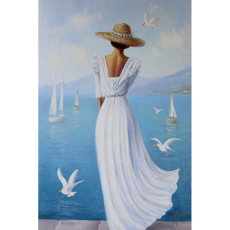 «Breeze by the Bay», art mural sur toile tendue, H 16 po x l 12 po x P 1 po