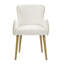 2 chaises d'appoint beige Boucle - rembourrées pour un confort à long terme avec une finition chêne moderne et des pieds en métal