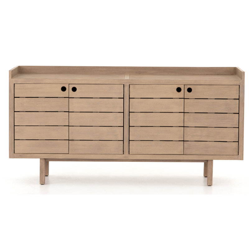 Lula 70'' W Solid Wood Buffet, Washed Brown