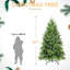 Arbre de Noël 8 pi avec embouts en PE + PVC 1847 - Arbre de Noël plein corps avec branches articulées, assemblage facile, support en métal stable, décoration de Noël classique-1334525481