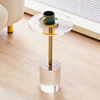 Table de bout à piédestal de 21,4 po de hauteur Radee