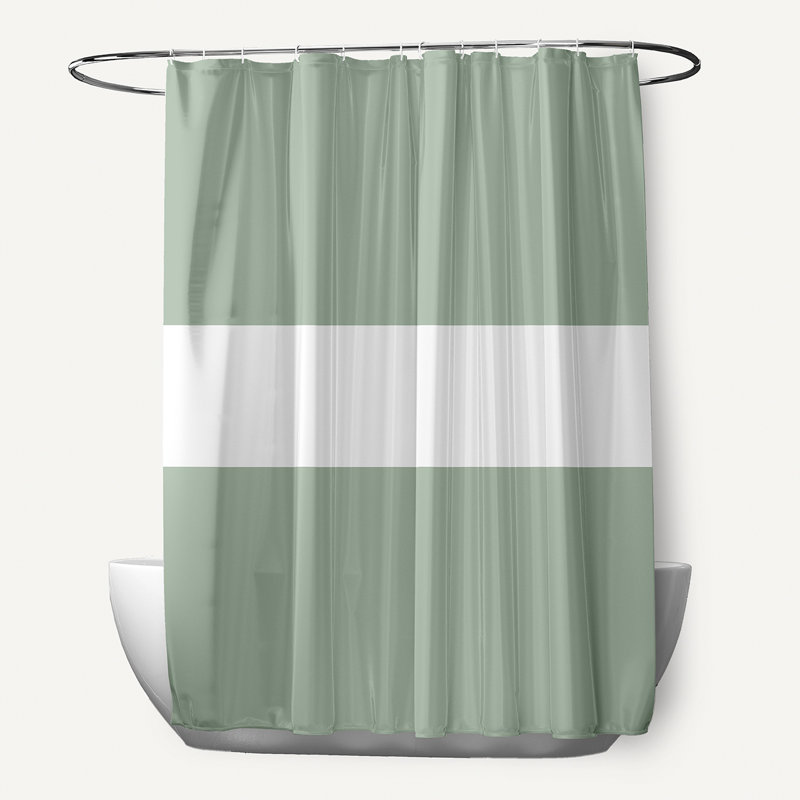 Rideau de douche simple Floral, Céleri pâle