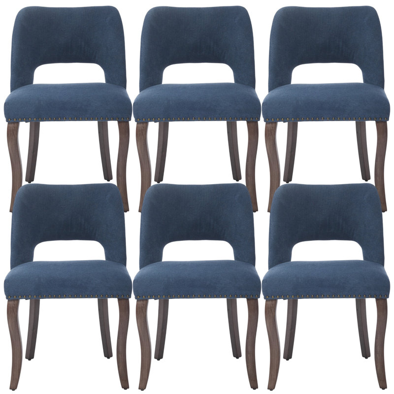  Nakenzie Upholstered Back Side Dining Chair, Blue