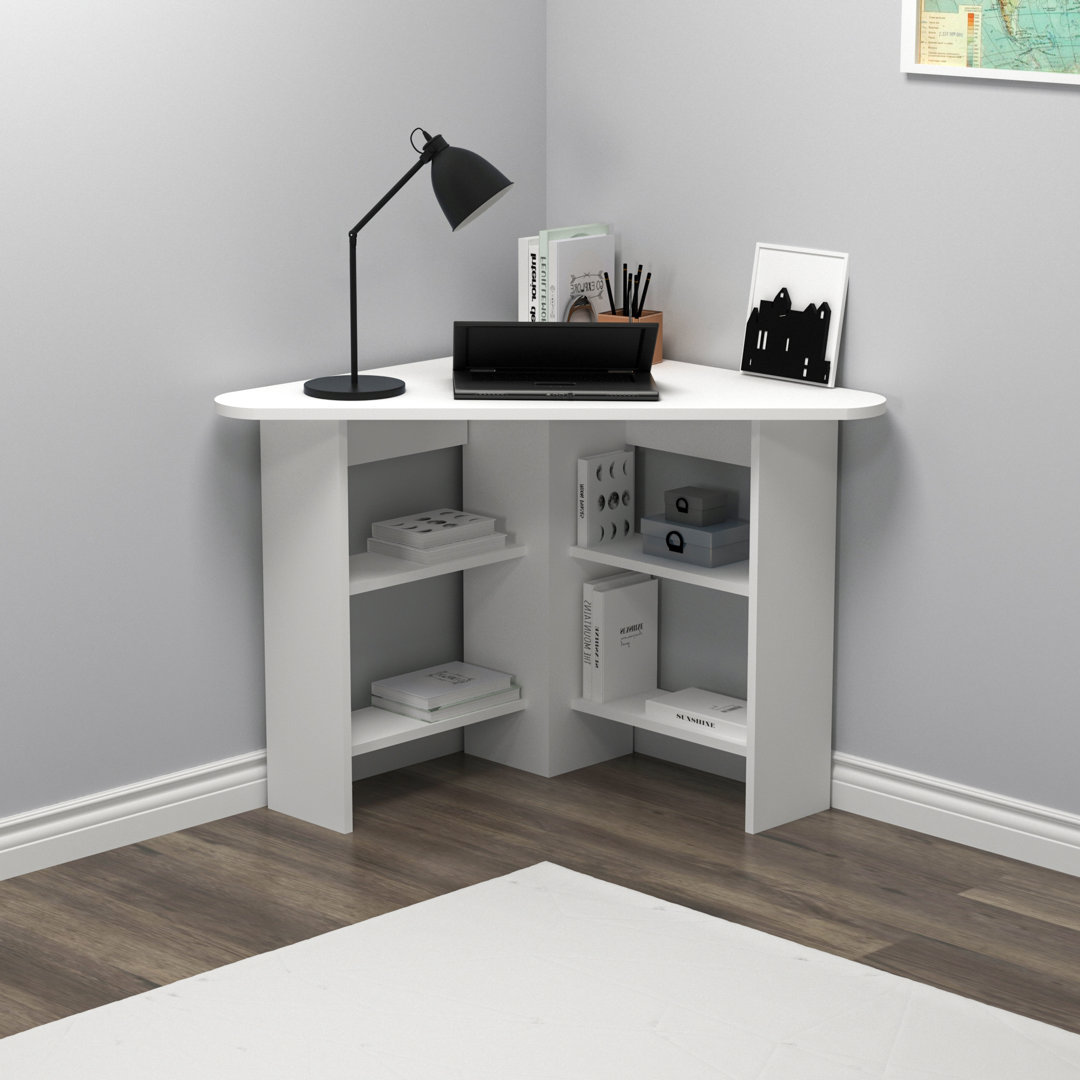 Corner Computer Desk with Shelves