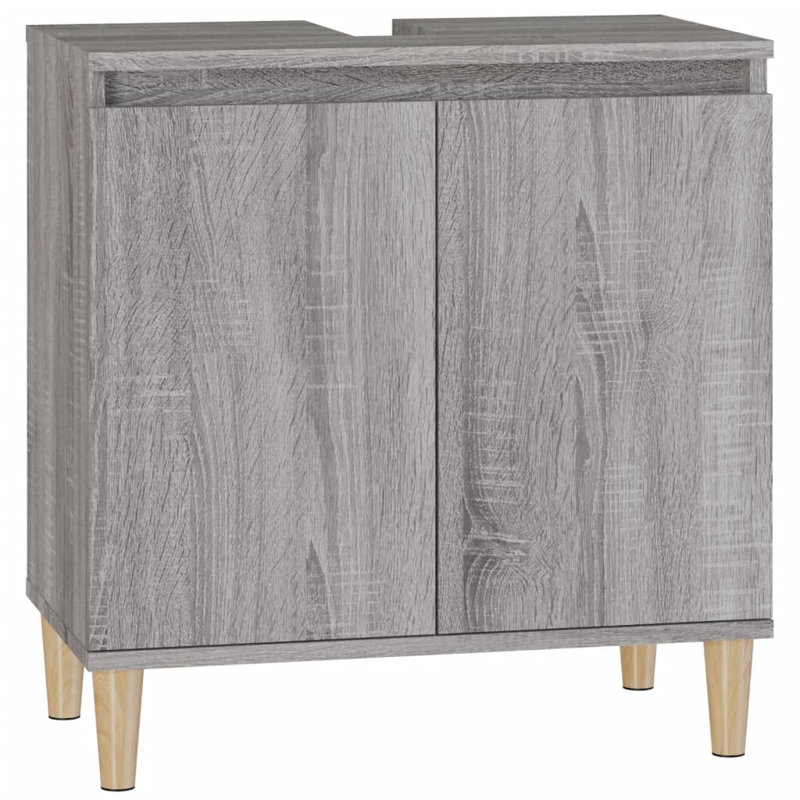 Saajan 58cm Single Bathroom Vanity Base Only, Grey Sonoma