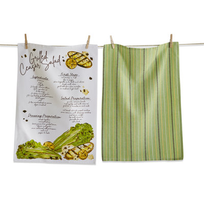 Caesar Salad Dishtowel Set In Crate