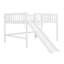 Lit mezzanine en bois massif avec glissade et échelle-582495825