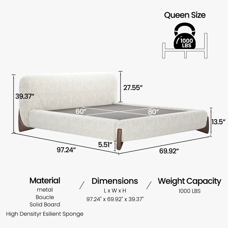 Upholstered Platform Bed