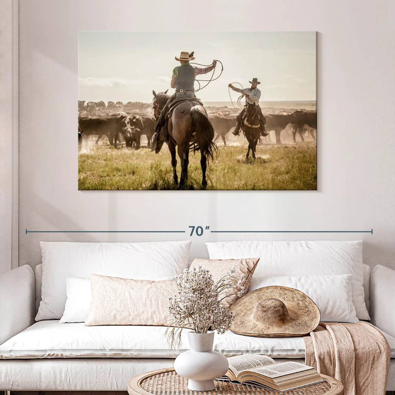 Brampt Cattle Drive Day, 32" H x 48" W